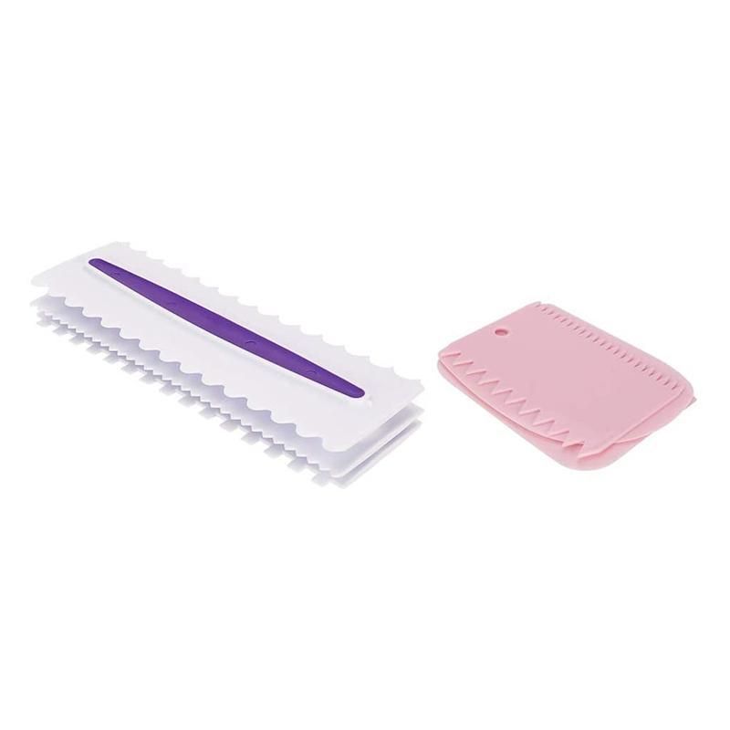 6 Pcs Decorating Comb and Icing Smoother Mousse Butter Cream Cake Edge Tools,Sawtooth Scraper for Butter Cream Cake