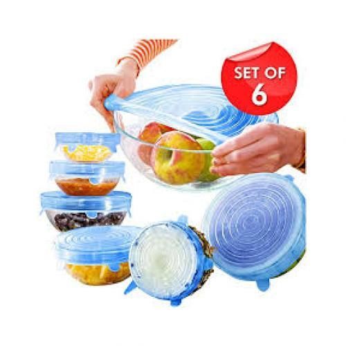 Unique Silicon Stretch Airtight Food/Bowl Cover (6pcs)-