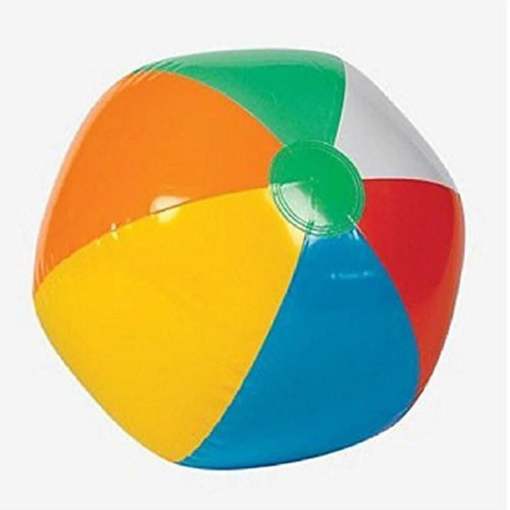 5pcs Inflatable 8" Six Color PVC Panel Beach Balls Pool Toys