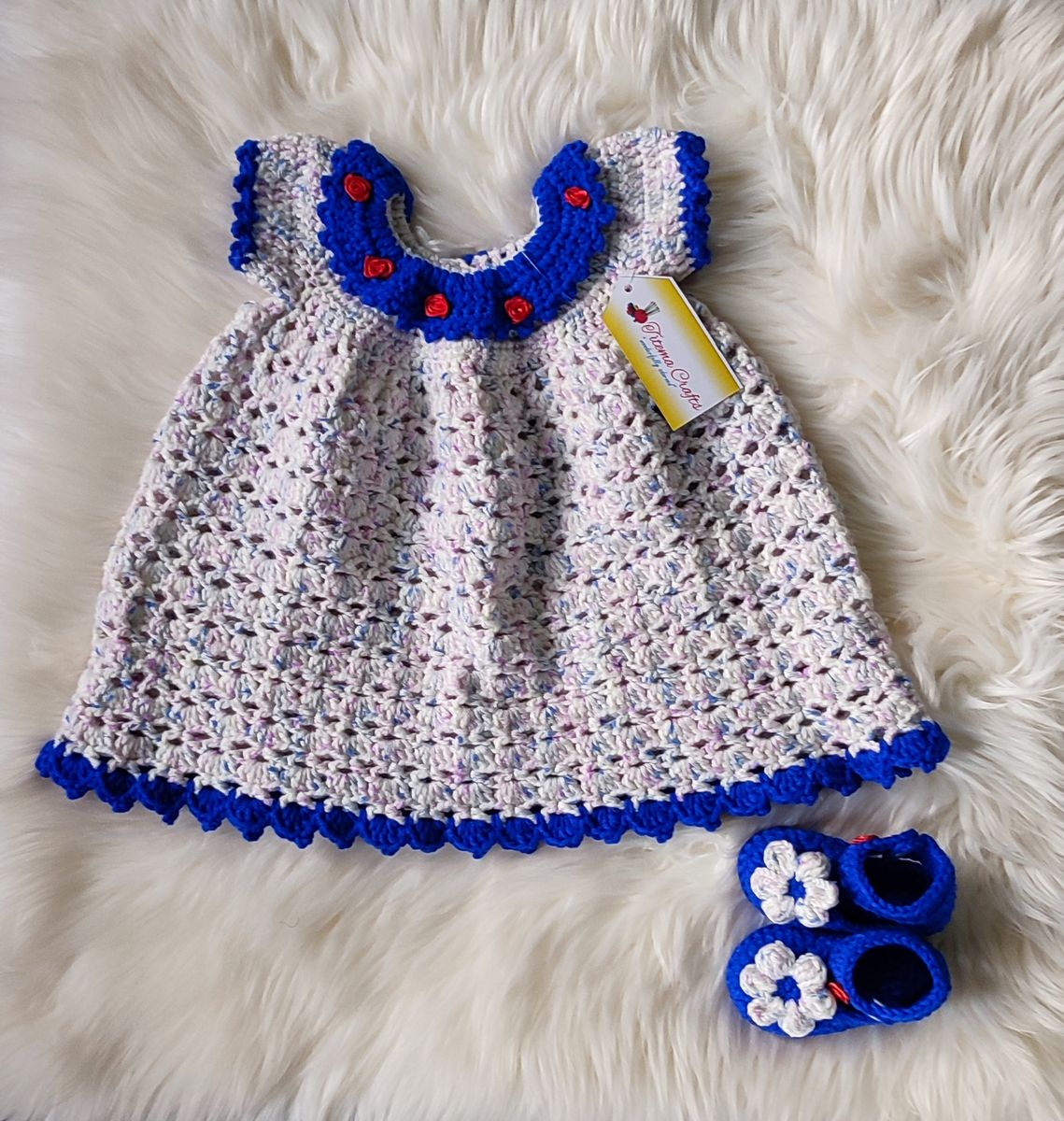 Crochet Collared Baby Dress