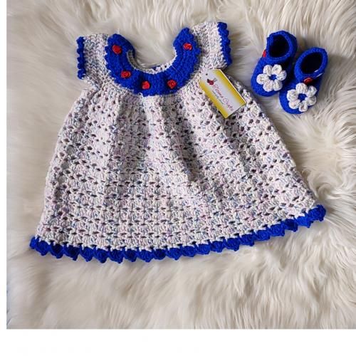 Crochet Collared Baby Dress