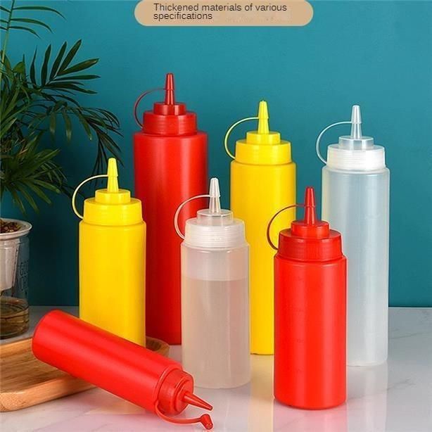 2-pcs  Sauce Bottle Squeezing Bottle Jam Tomato Salad Bottle Squeezing Bottle