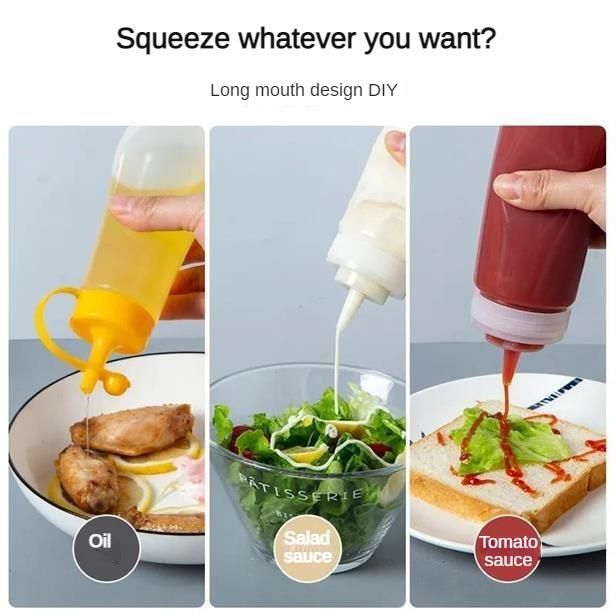 2-pcs  Sauce Bottle Squeezing Bottle Jam Tomato Salad Bottle Squeezing Bottle