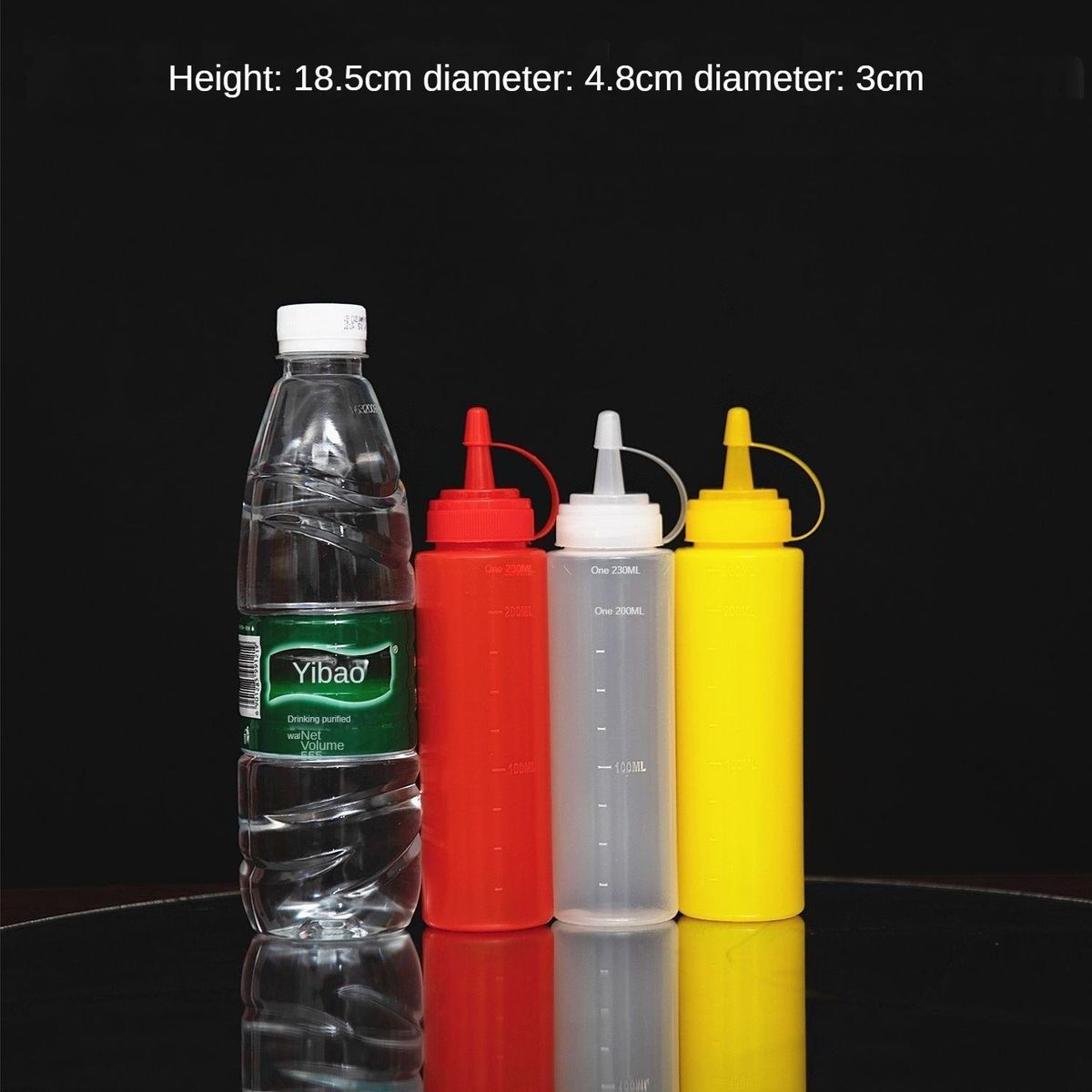 2-pcs  Sauce Bottle Squeezing Bottle Jam Tomato Salad Bottle Squeezing Bottle