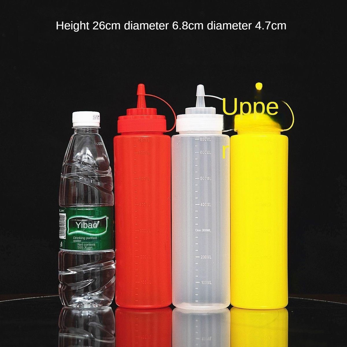 2-pcs  Sauce Bottle Squeezing Bottle Jam Tomato Salad Bottle Squeezing Bottle