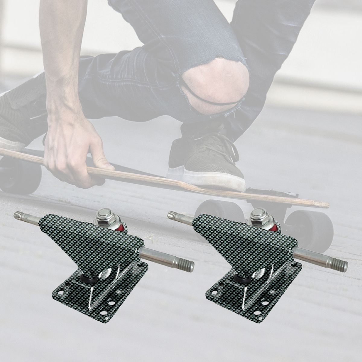 1 Pair 3.25" Skateboard Truck Aluminum Cruiser Mini Trucks Stripe