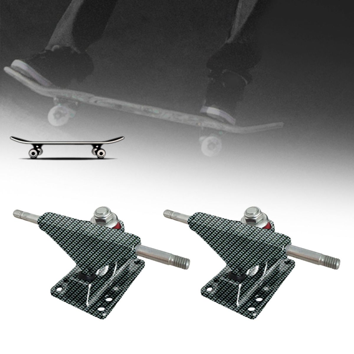 1 Pair 3.25" Skateboard Truck Aluminum Cruiser Mini Trucks Stripe