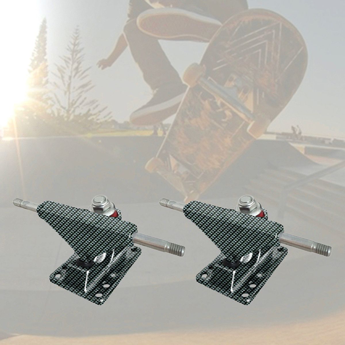 1 Pair 3.25" Skateboard Truck Aluminum Cruiser Mini Trucks Stripe