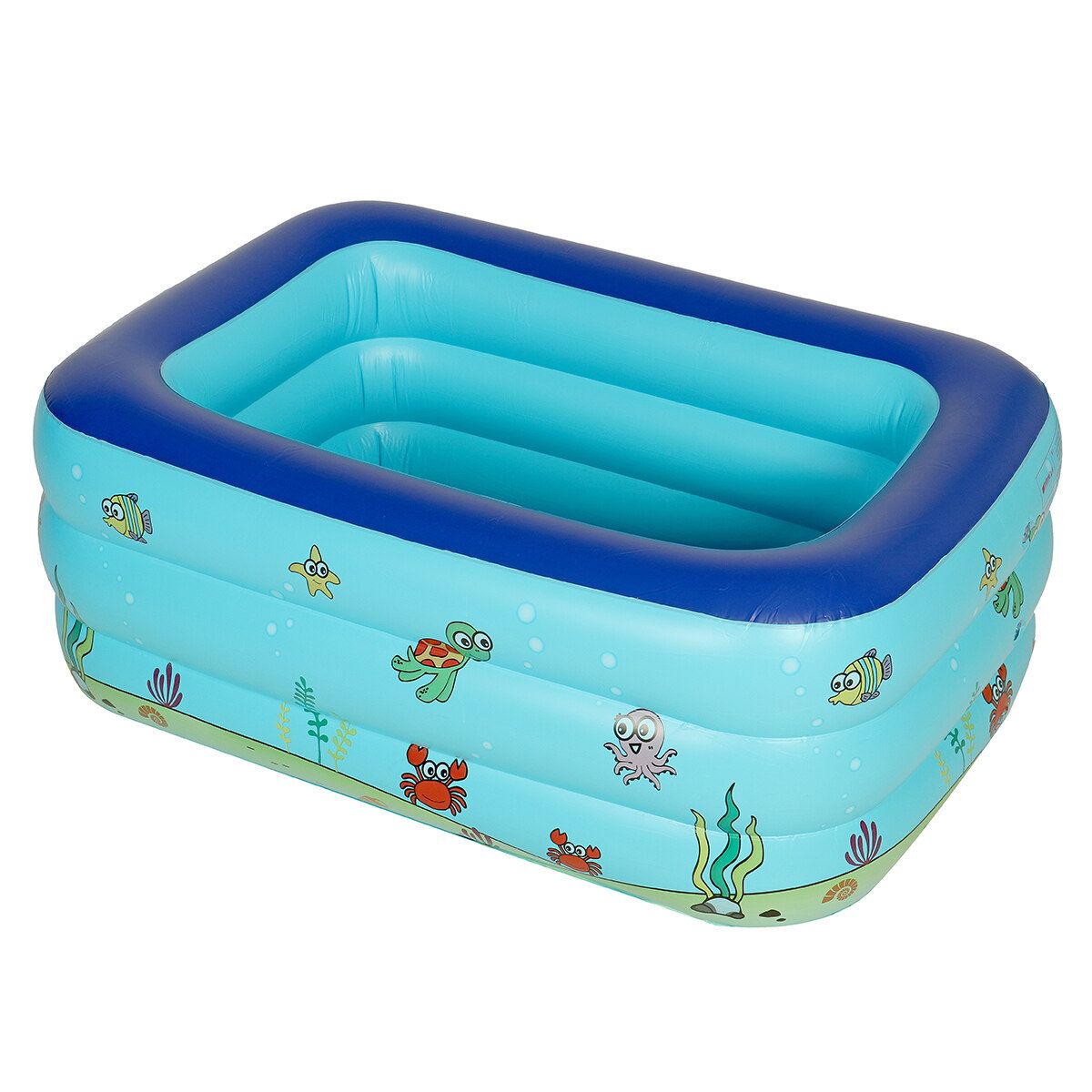 2.6M/1.5M/1.3M/1.1M For 1-5 Persons Kids Large Inflatable Swimming Pool Adult Family Lounge Water Play Fun Backyard Bathing Tub Blue 1.1M