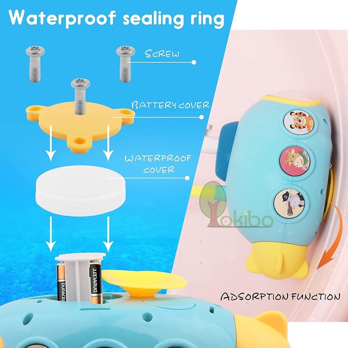 Baby Bath Toys for Kids Submarine Shower Toys Water Toys Spray Water Toys for Kids Baby Shower Set Bathtub Toy Baby Water Toys