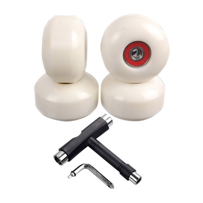 95A Skateboard Wheels Indoor Roller Smooth ABEC 9 White Red Bearing