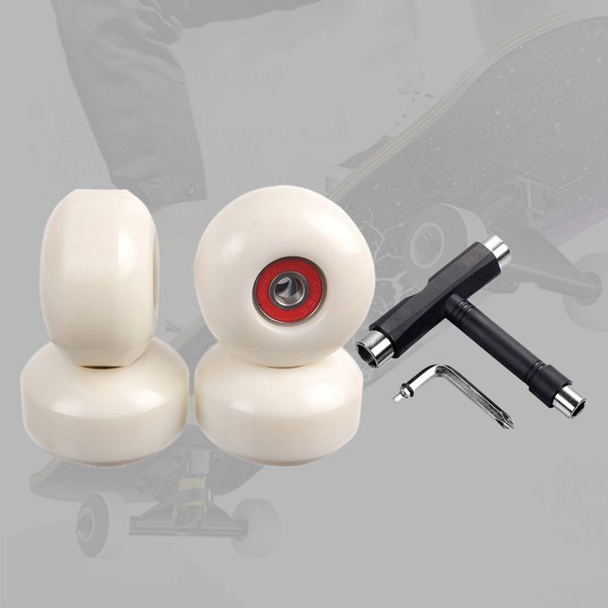 95A Skateboard Wheels Indoor Roller Smooth ABEC 9 White Red Bearing