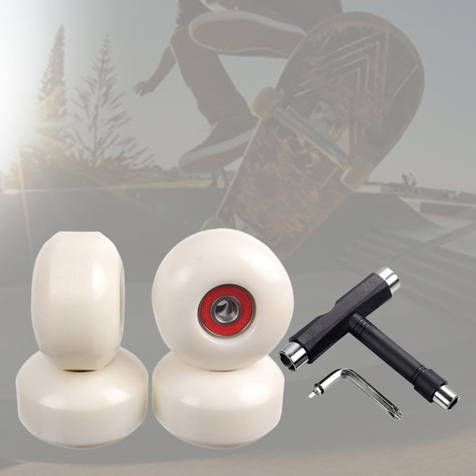 95A Skateboard Wheels Indoor Roller Smooth ABEC 9 White Red Bearing