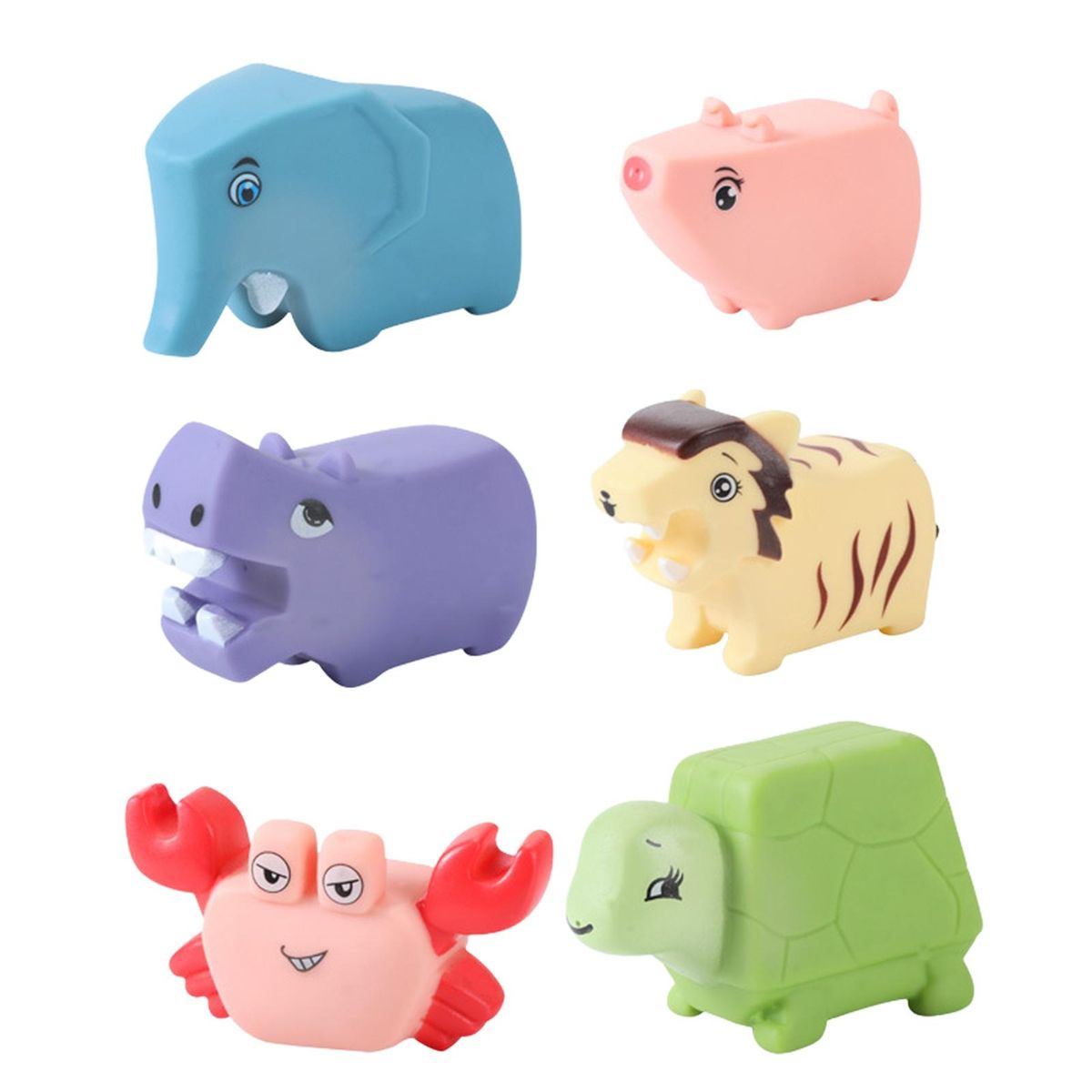 Baby Bath Toys 6pcs Fun Vinyl Dinosaur Bath Toys Safe for Babies