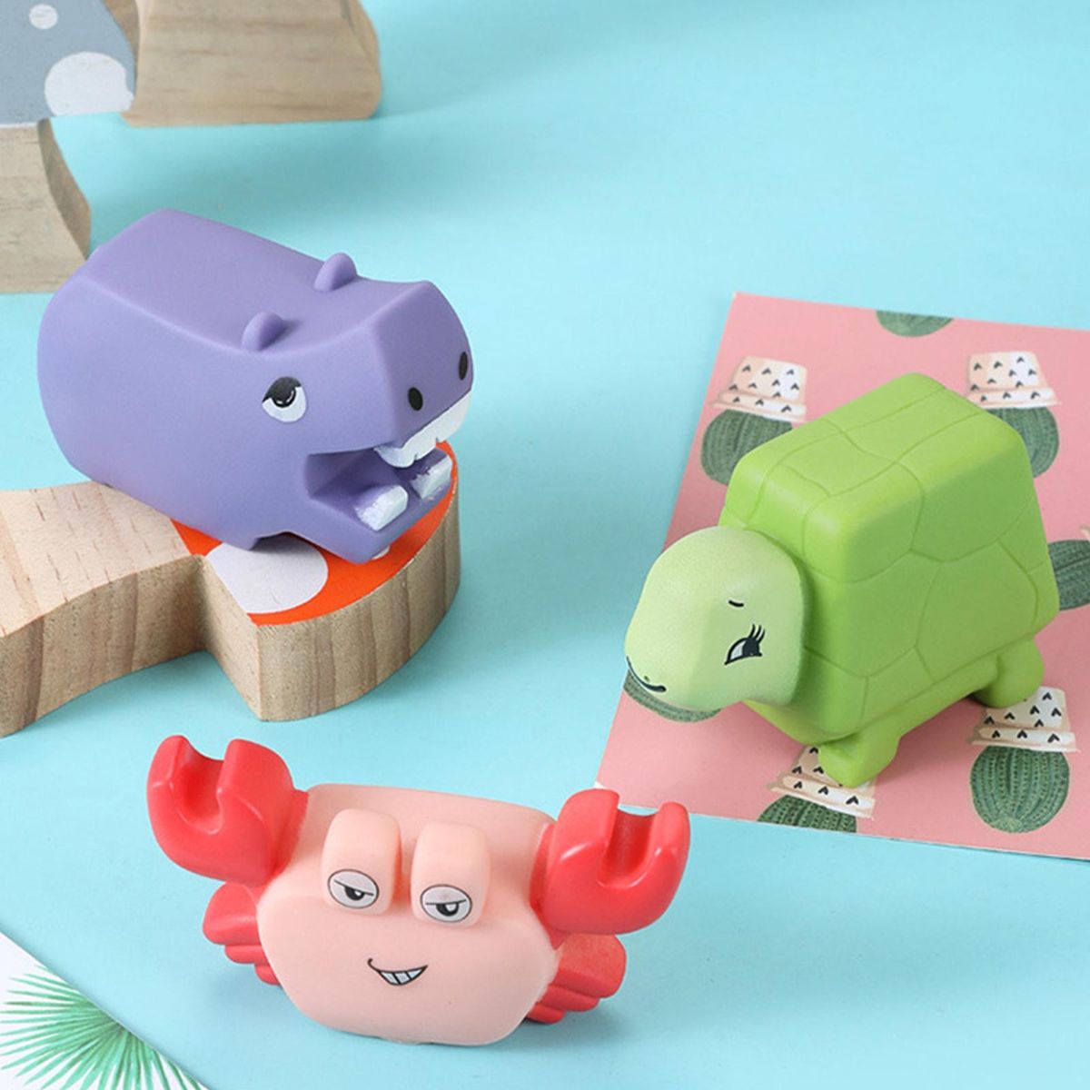 Baby Bath Toys 6pcs Fun Vinyl Dinosaur Bath Toys Safe for Babies