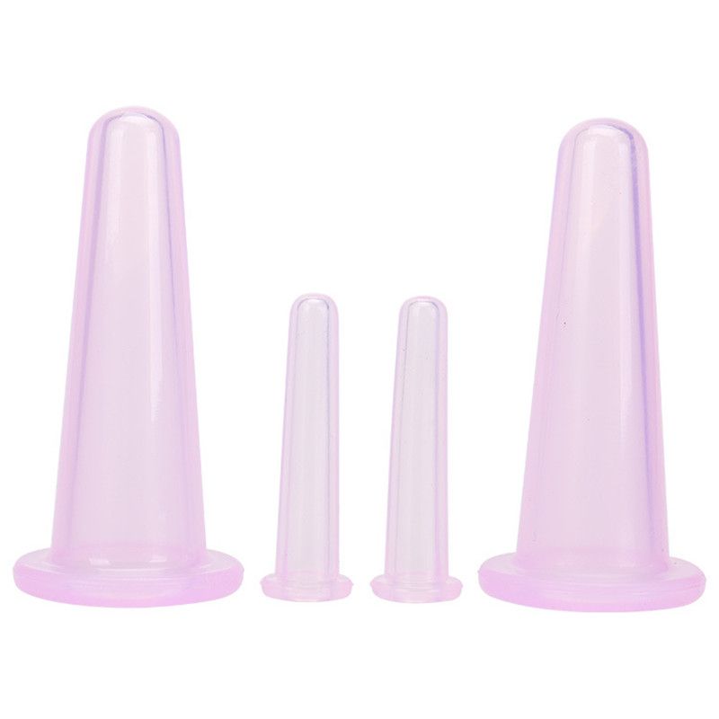 4 Cupping Vacuum Cupping Cellulite Pcs Device Massage Anti-wrinkle Cans Cans For Massage Massager Anti Set Silicone Jars