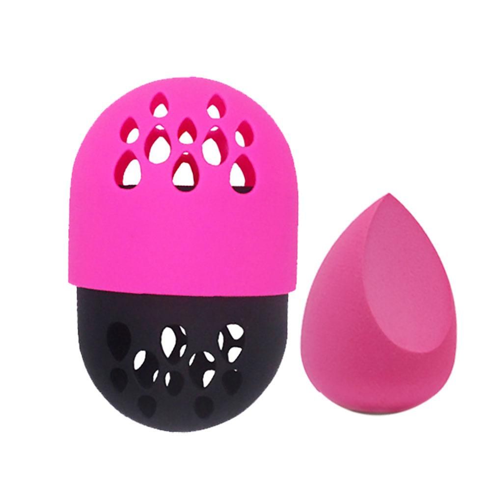 1Pc 6 Colour 44g Silicone Beauty Sponge Storage Box EStand Powder Puff Drying Holder Mildew Proof Cosmetic Washable Odorless