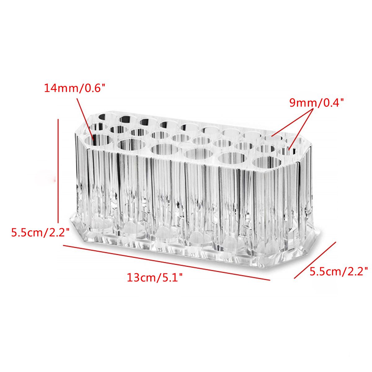 26 Slots Makeup Brush Storage Anti-skid Acrylic Cosmetic