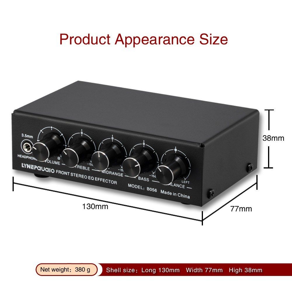 Stereo Preamplifier Preamp Stereo Toner High/Medium/Bass