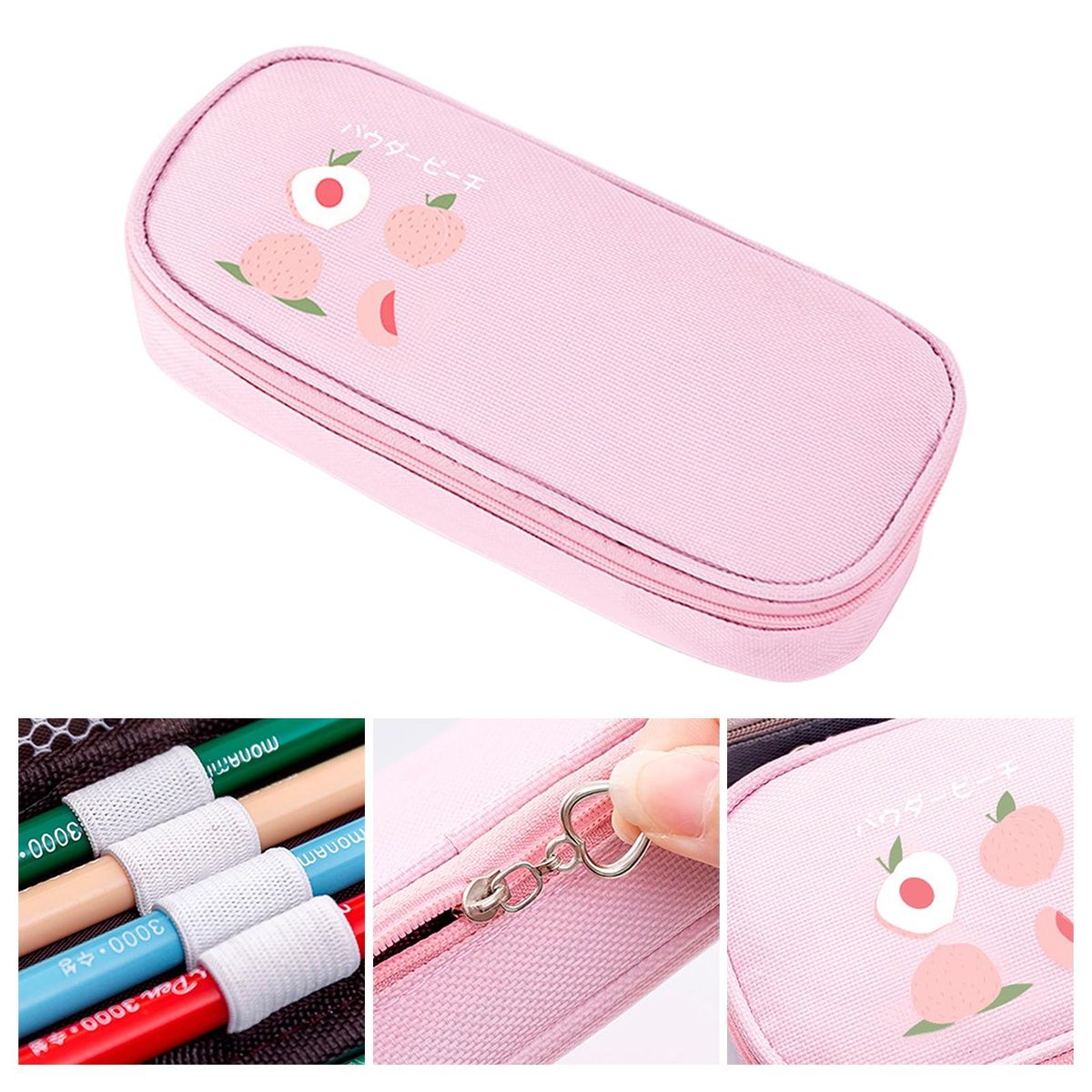 Pen Bag Simple Design Girls Boys Pen Bag Peach