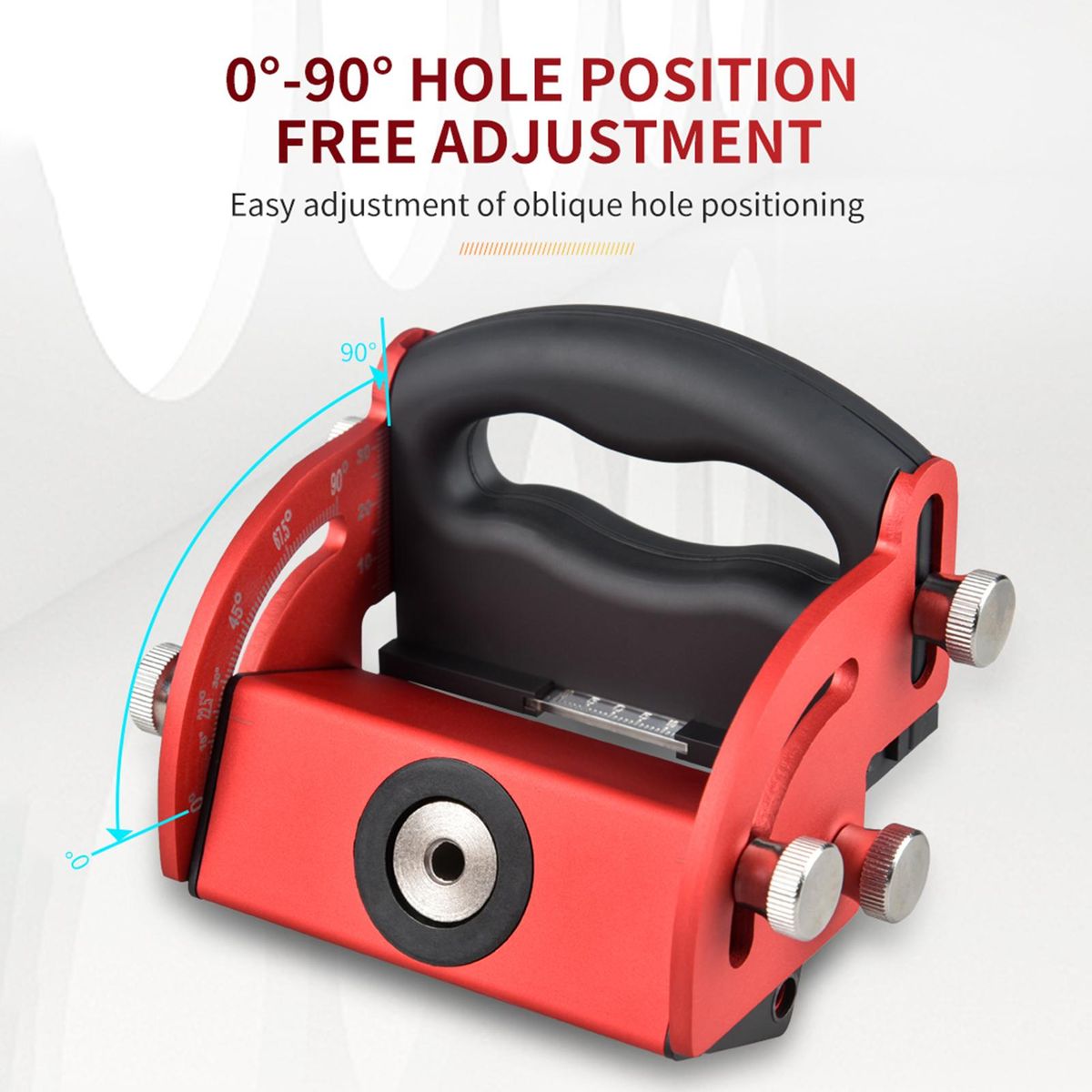 Woodworking Oblique Hole Locator Pratical Aluminium Alloy Drilling Positioner Drill Guide Tool