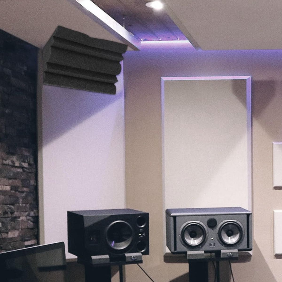 4 Pcs Corner Bass Trap Acoustic Panel Studio Sound