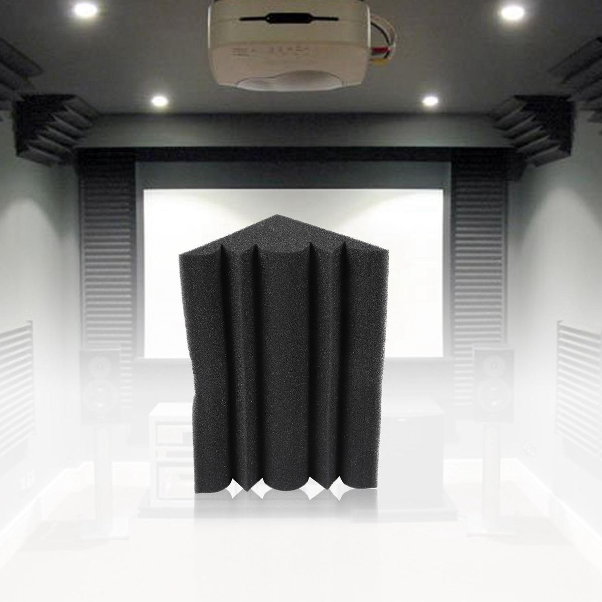 4 Pcs Corner Bass Trap Acoustic Panel Studio Sound