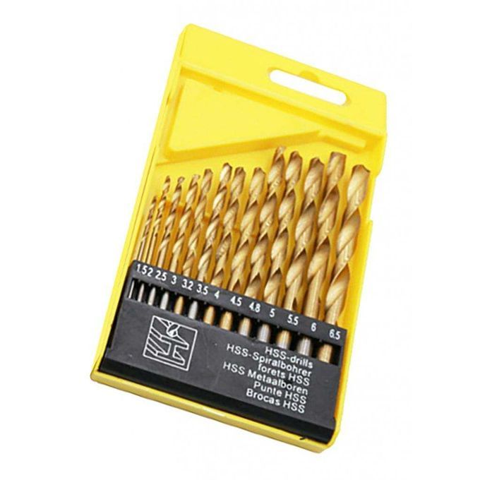 13pcs HSS Twist Drill Bit Set W/ Index Case Number Letter 1.5-6.5mm