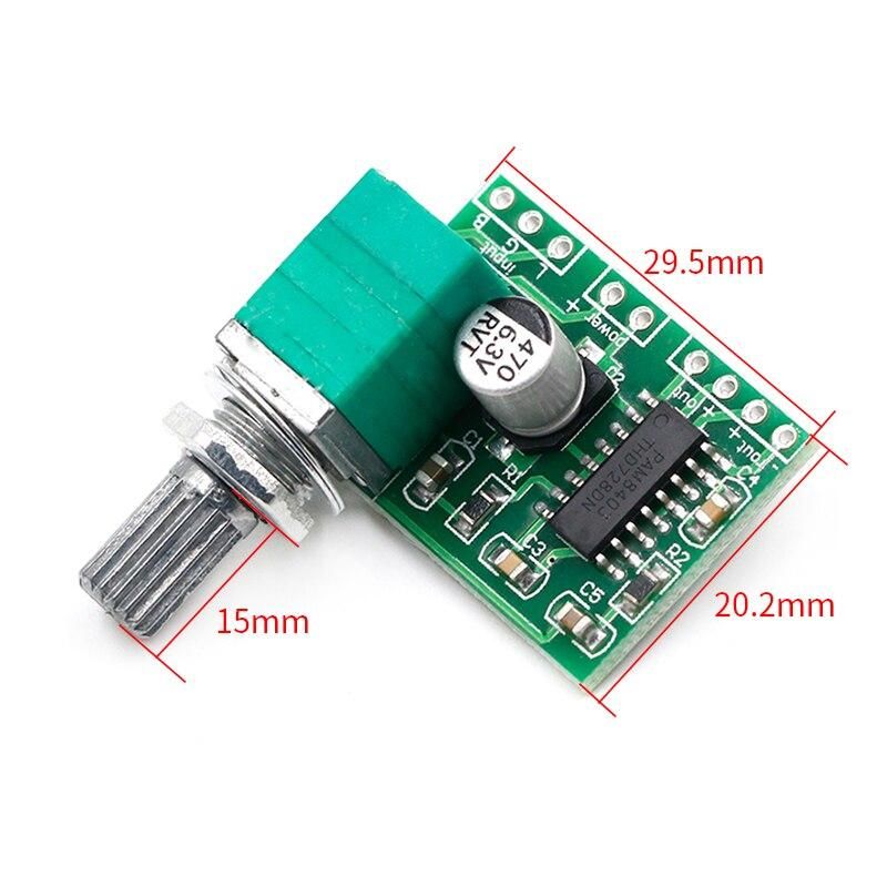 PAM8403 mini 5V digital amplifier board with switch potentiometer can be USB powered