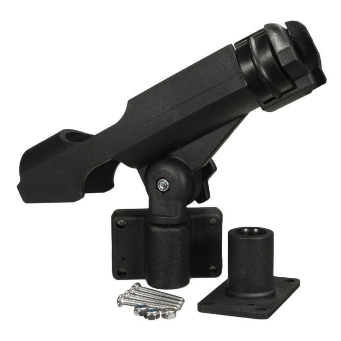 2x Adjustable Boat Kayak  Rod Holder Pole Rack Side Rail Flush
