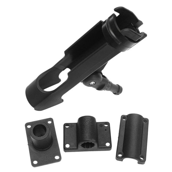 2x Adjustable Boat Kayak  Rod Holder Pole Rack Side Rail Flush