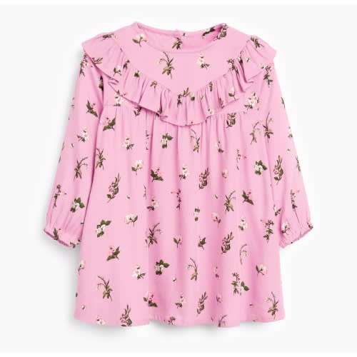 Floral Shirt Dress- Pink