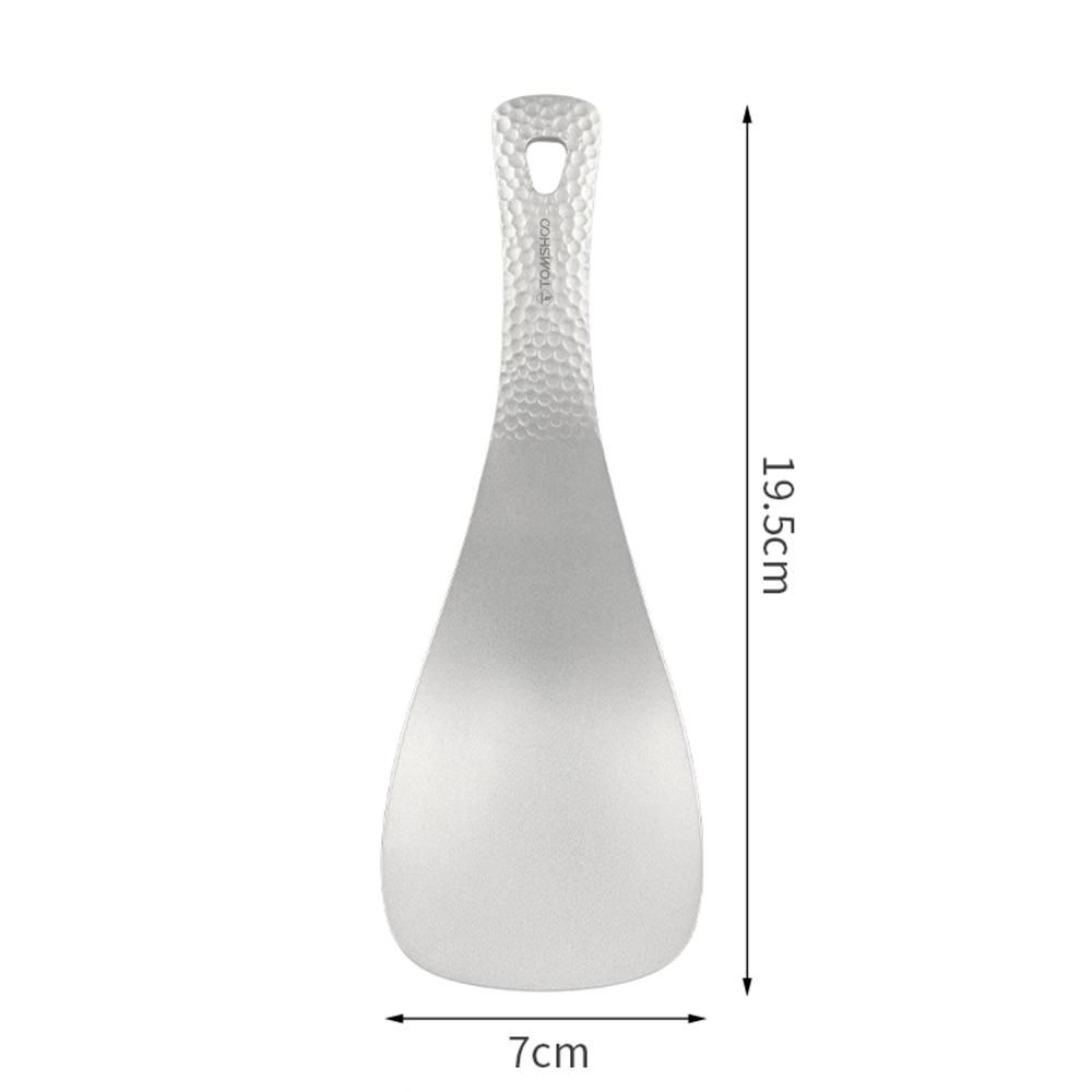 TOMSHOO Pure Titanium Rice Spoon Kitchen Household Titanium Alloy Spatula for Scooping Rice  Large Spoon for Camping and Outdoor Use