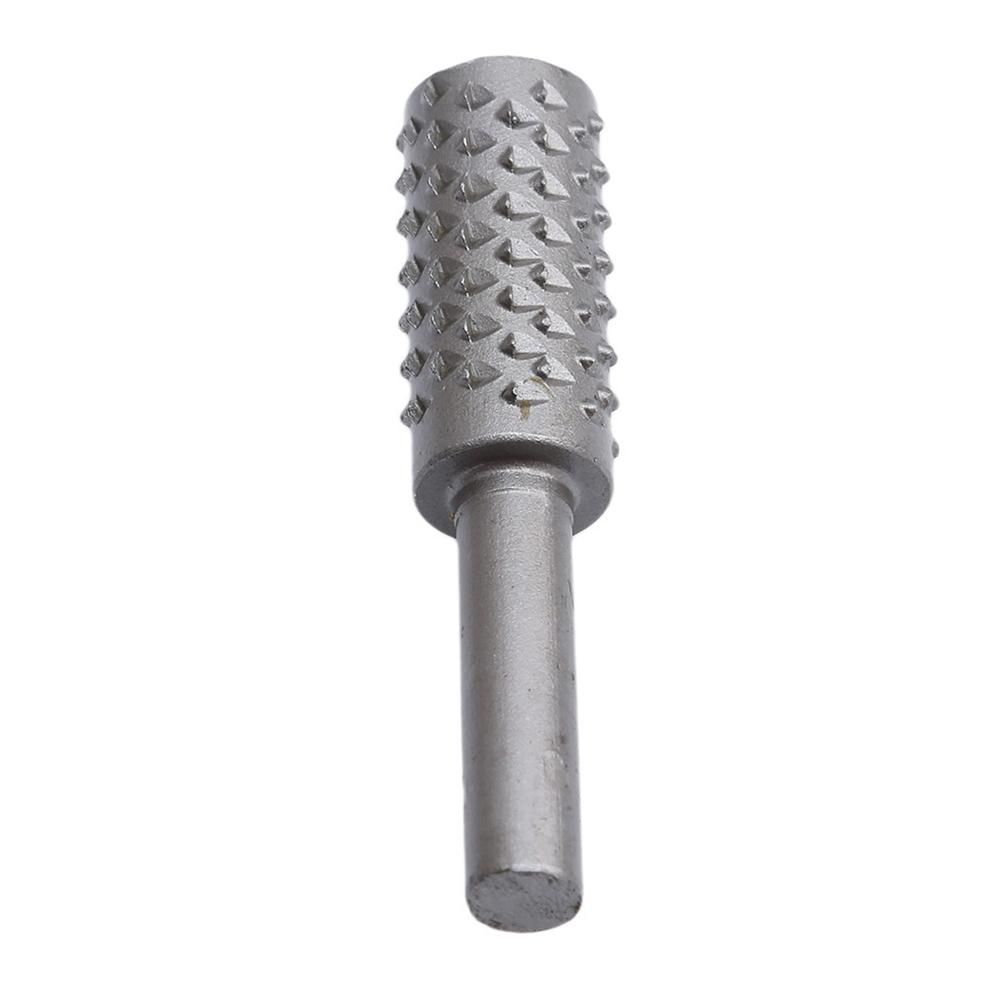 5 PCS Rotary Burr Rasp Wood Plastic Carving File Woodworking Drill Bit 1/4-inch Round Shank Chisel Embossed Deburring Polishing Grinding Head for Carpenter