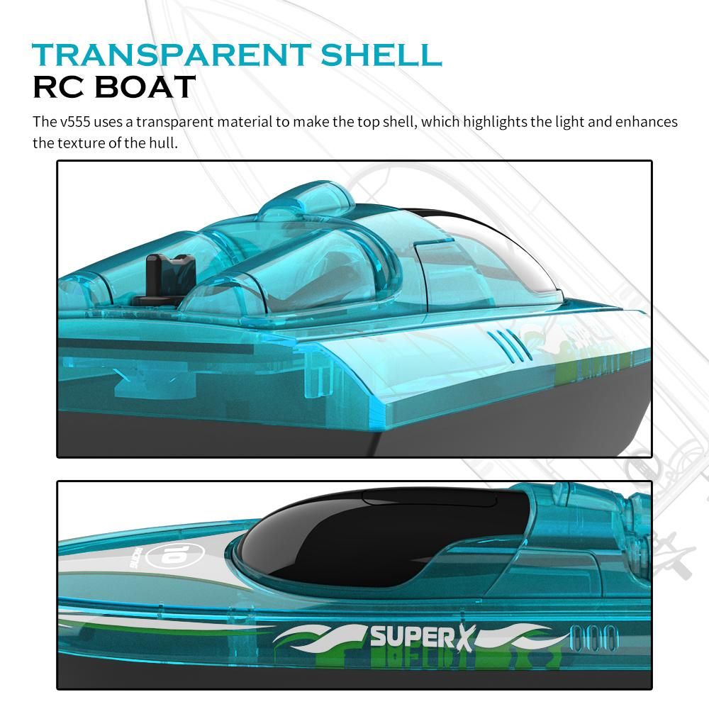 2.4GHz Remote Control Boat with LED Lights Electric Racing Boat Outdoor Pools Lakes Boat with Night Light Water Sensor Switch Low-Battery Reminder for Child Adults Gifts