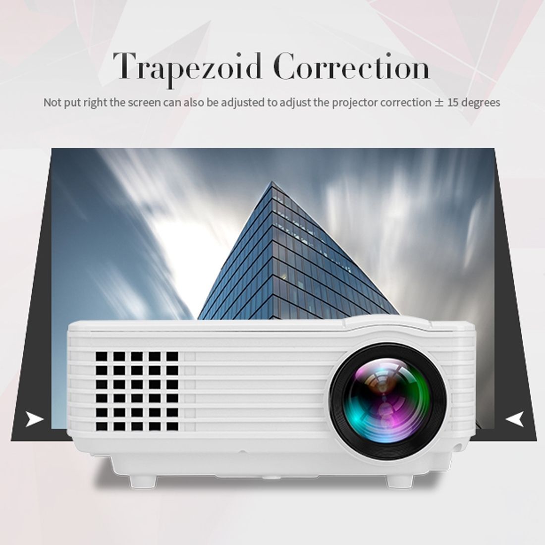 RD-805 800LM 800x480 Home Theater LED Projector With Remote Controller, Support HDMI, VGA, AV, USB Interfaces(White)
