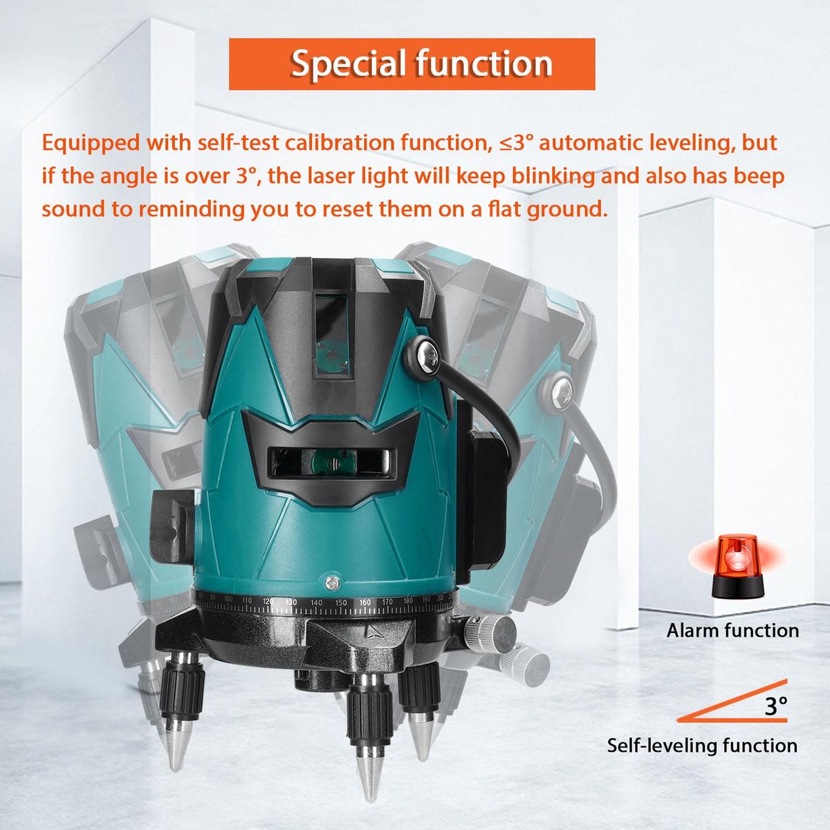 Multifunction 5 Green Lines Laser Level Measurement Tool with Vertical Horitical Straight Line for Home Improvement Construction