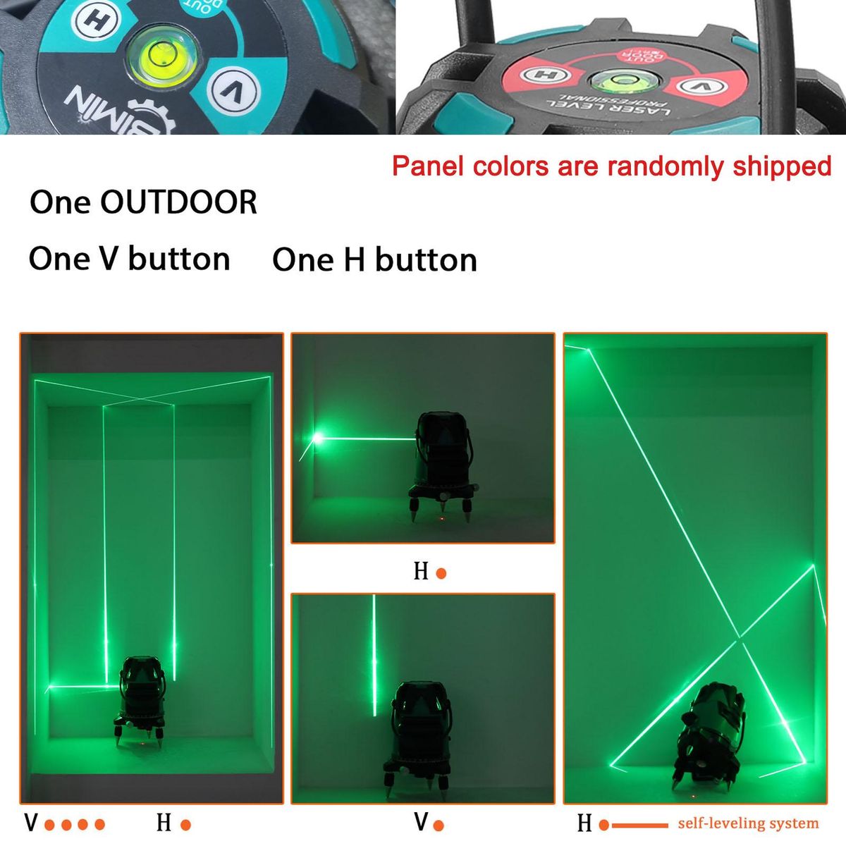Multifunction 5 Green Lines Laser Level Measurement Tool with Vertical Horitical Straight Line for Home Improvement Construction