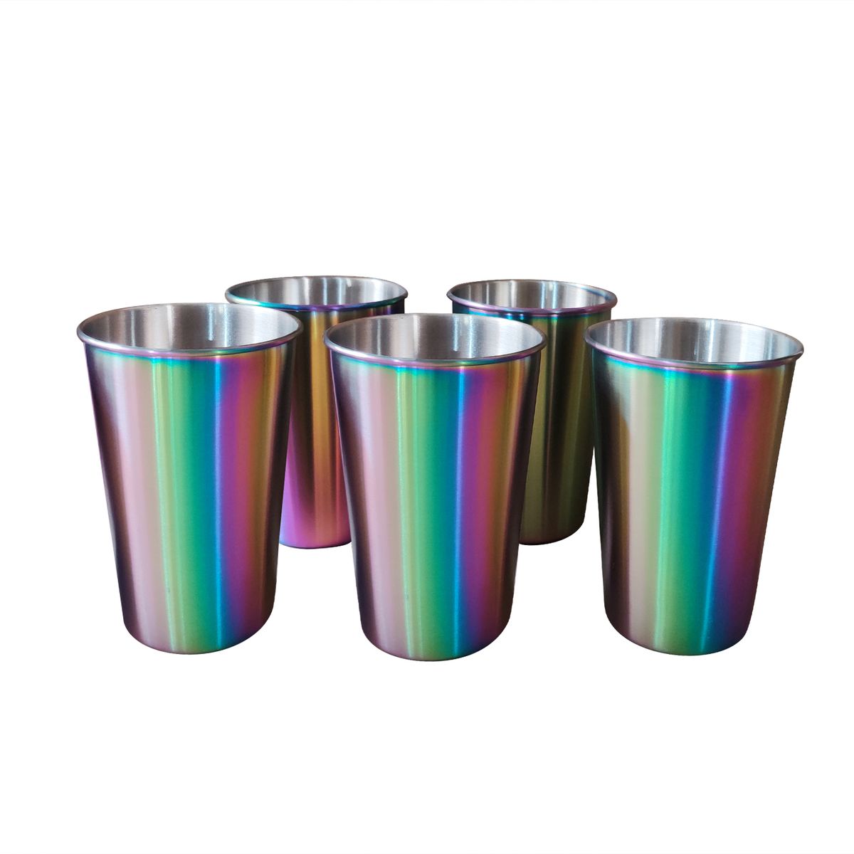 5pcs Stainless Steel Cups 500ml Capacity For Kids Adults