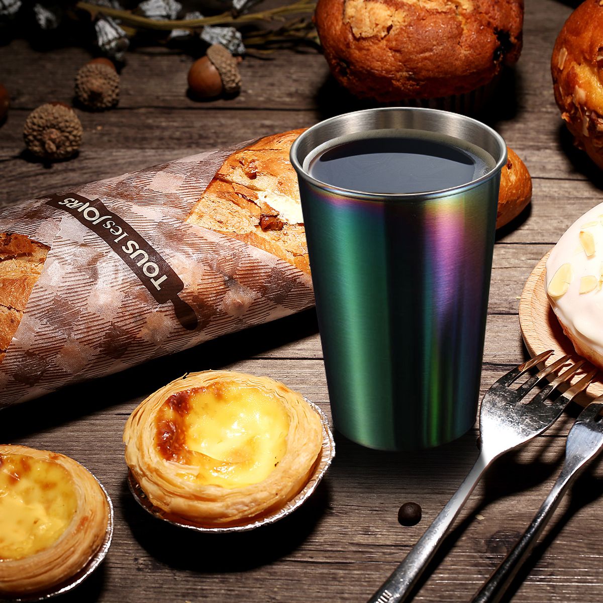 5pcs Stainless Steel Cups 500ml Capacity For Kids Adults