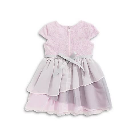 Little Girl's Sequined Lace &  Tiered Skirt Dress
