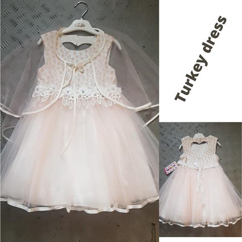 Girls Cute Turkey Gown With Veil