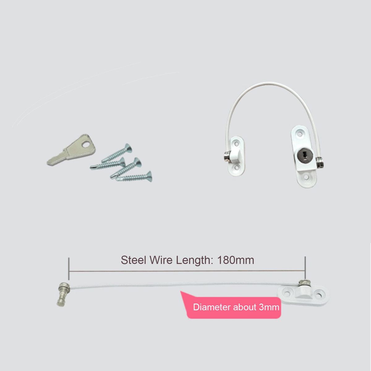 Children Safety Window Restrictor Window Limit Lock Anti-falling Baby Safety Window Lock