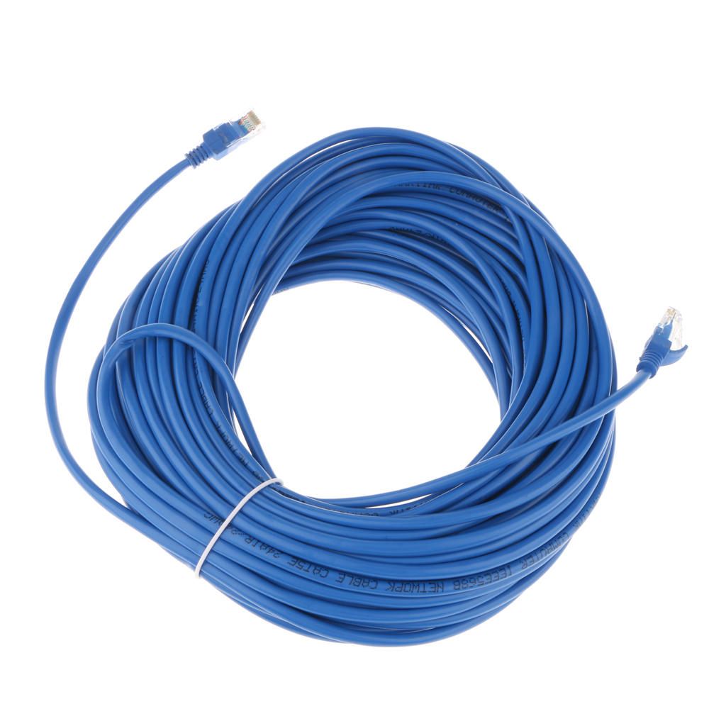20M+30M CAT5e RJ45 Ethernet LAN Network Patch Cable For XBox Internet
