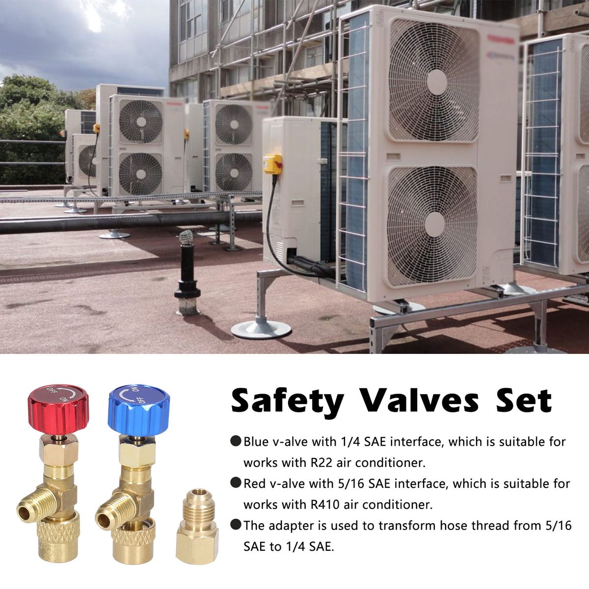 R22 R410 Air Conditioner Adding Safety-Valve Quality