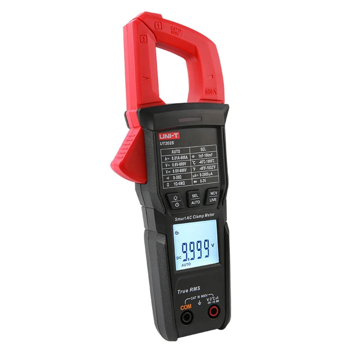 UNI-T Digital Clamp Meter UT202S AC 600A True RMS NCV