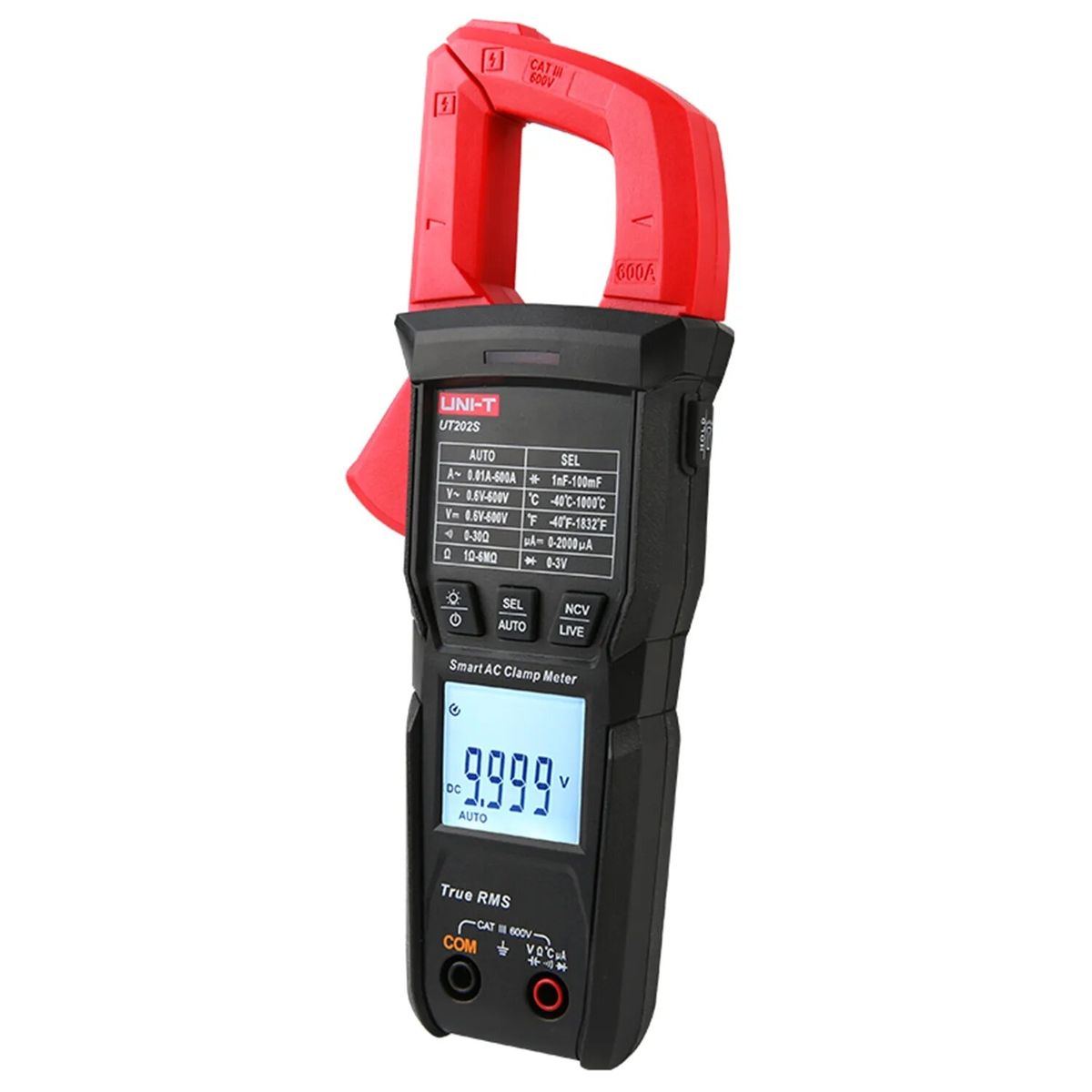 UNI-T Digital Clamp Meter UT202S AC 600A True RMS NCV