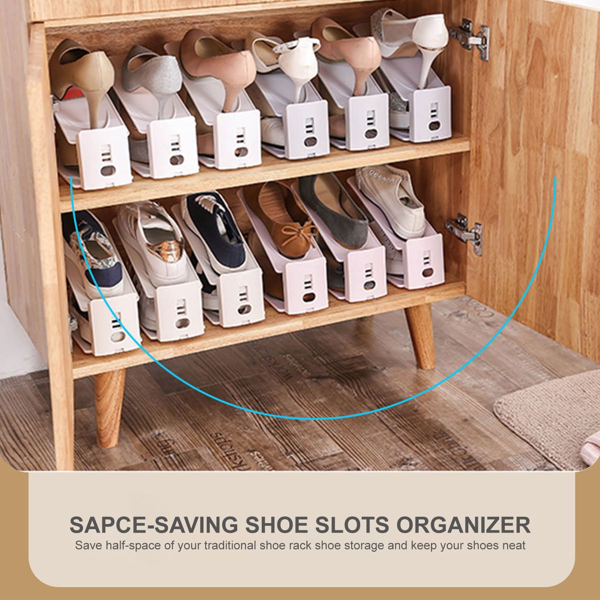 Shoe Slots Organizer Adjustable Shoe Slots Organizer Shoe