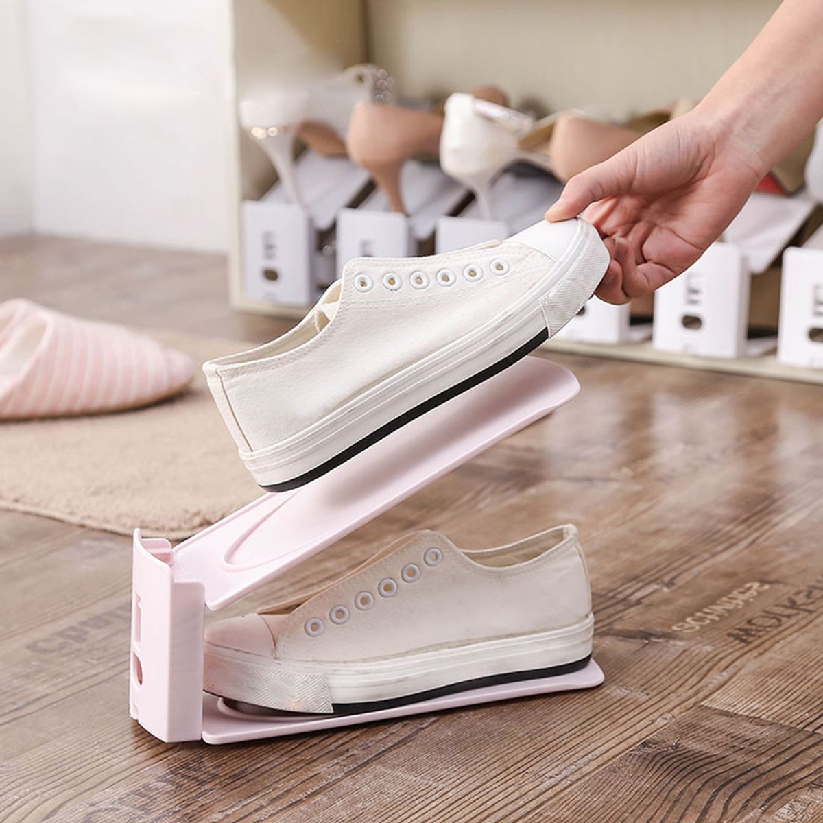 Shoe Slots Organizer Adjustable Shoe Slots Organizer Shoe
