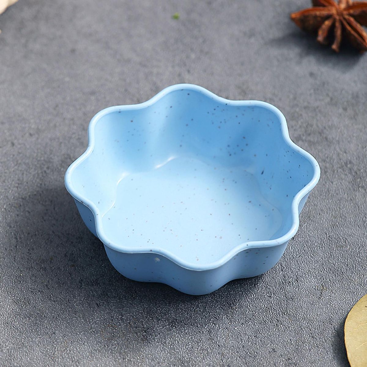 10Pcs Dipping Dish Seasoning Plate Snack Serving Plate Blue
